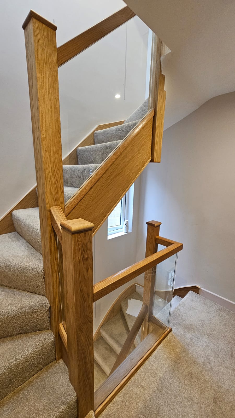 Oak 3 level staircase