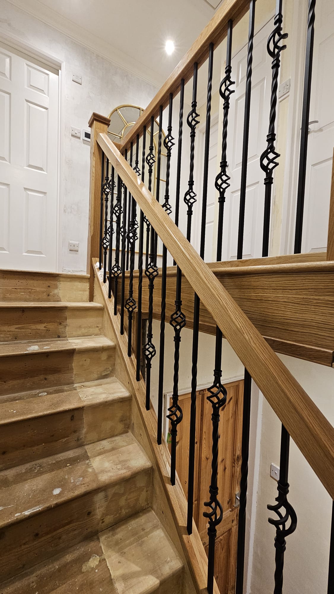 Black decorative black metal spindles